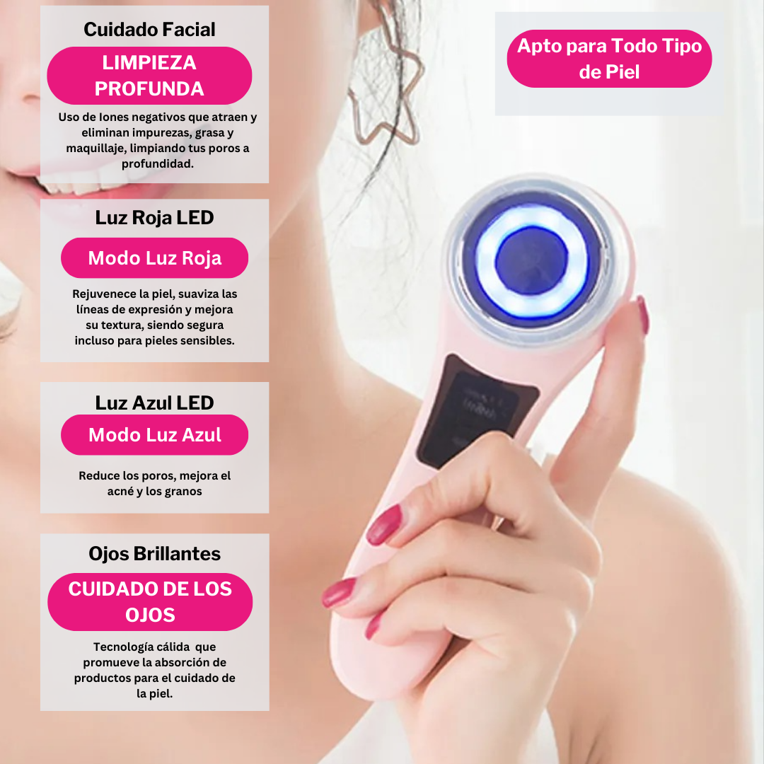 REJUVENECEDOR FACIAL SKIN LED 5 FUNCIONES