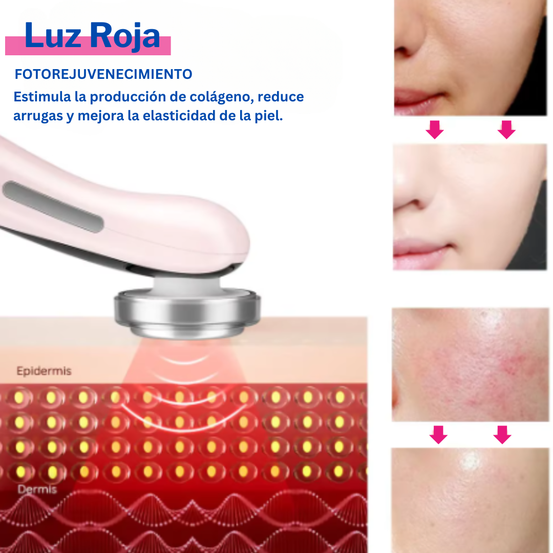 REJUVENECEDOR FACIAL SKIN LED 5 FUNCIONES