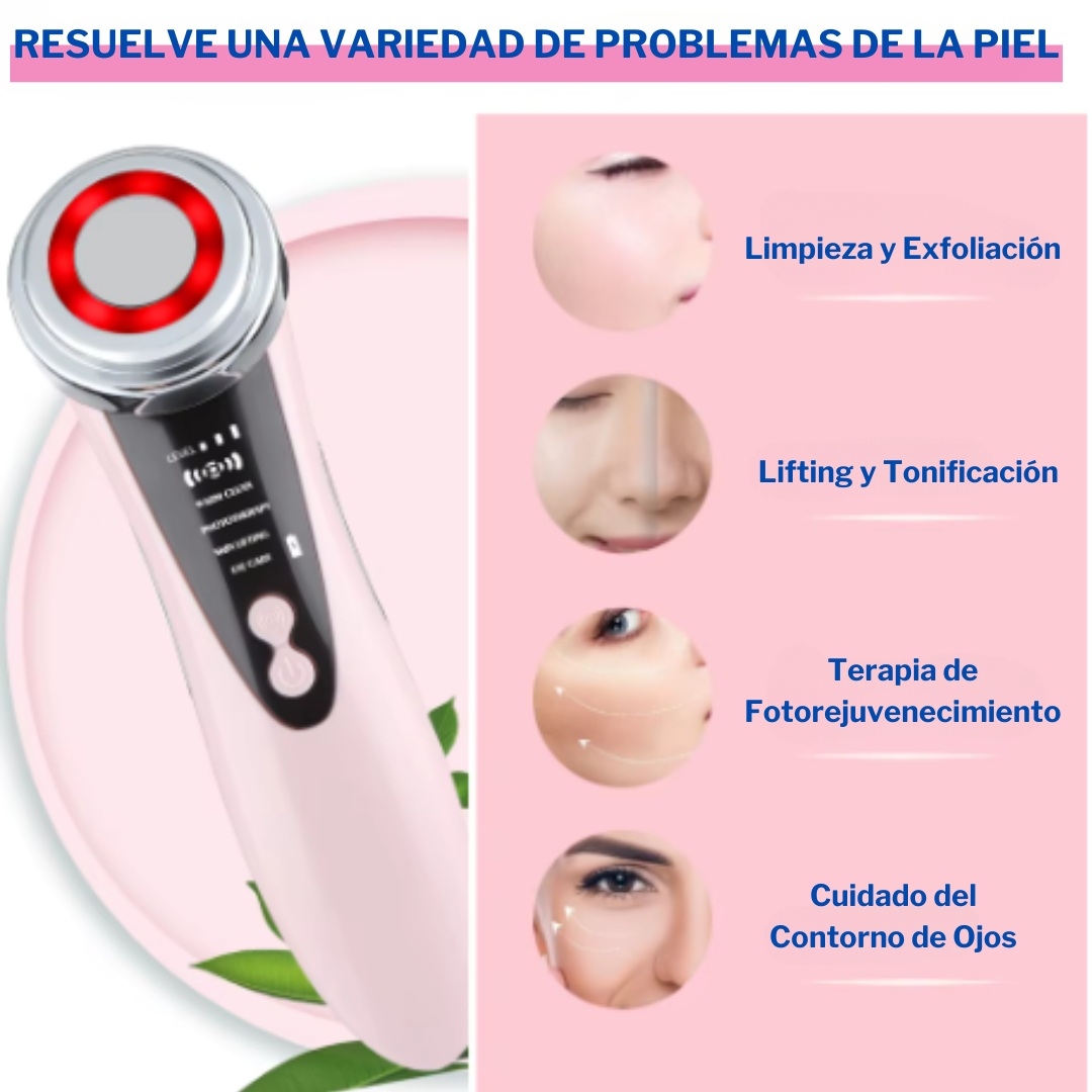 REJUVENECEDOR FACIAL SKIN LED 5 FUNCIONES